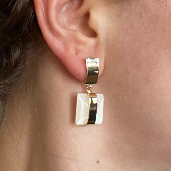 Geometric Drop Earrings - Picture 7 of 11